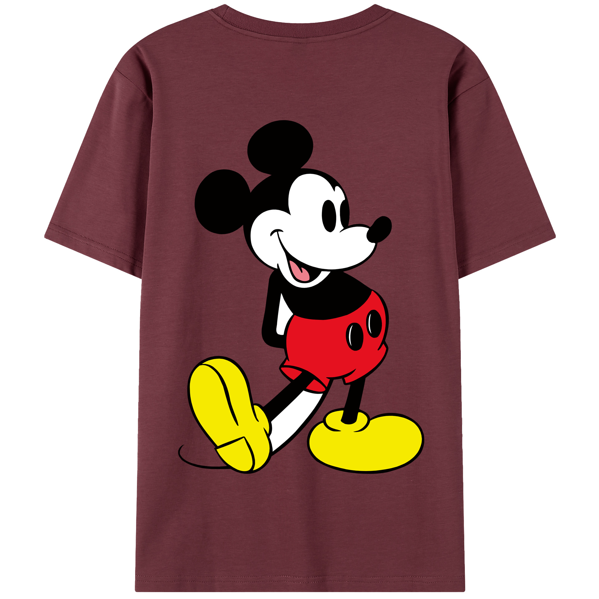 （画像用） ミッキーマウス Mickey Mouse 綿100％半袖Tシャツ（背面プリント）